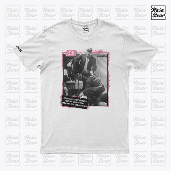 Fight Club x Goodfellas - Bela Majica Fight Club x Goodfellas